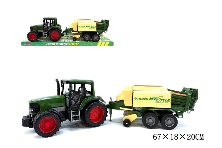 Traktor se zemědělským strojem