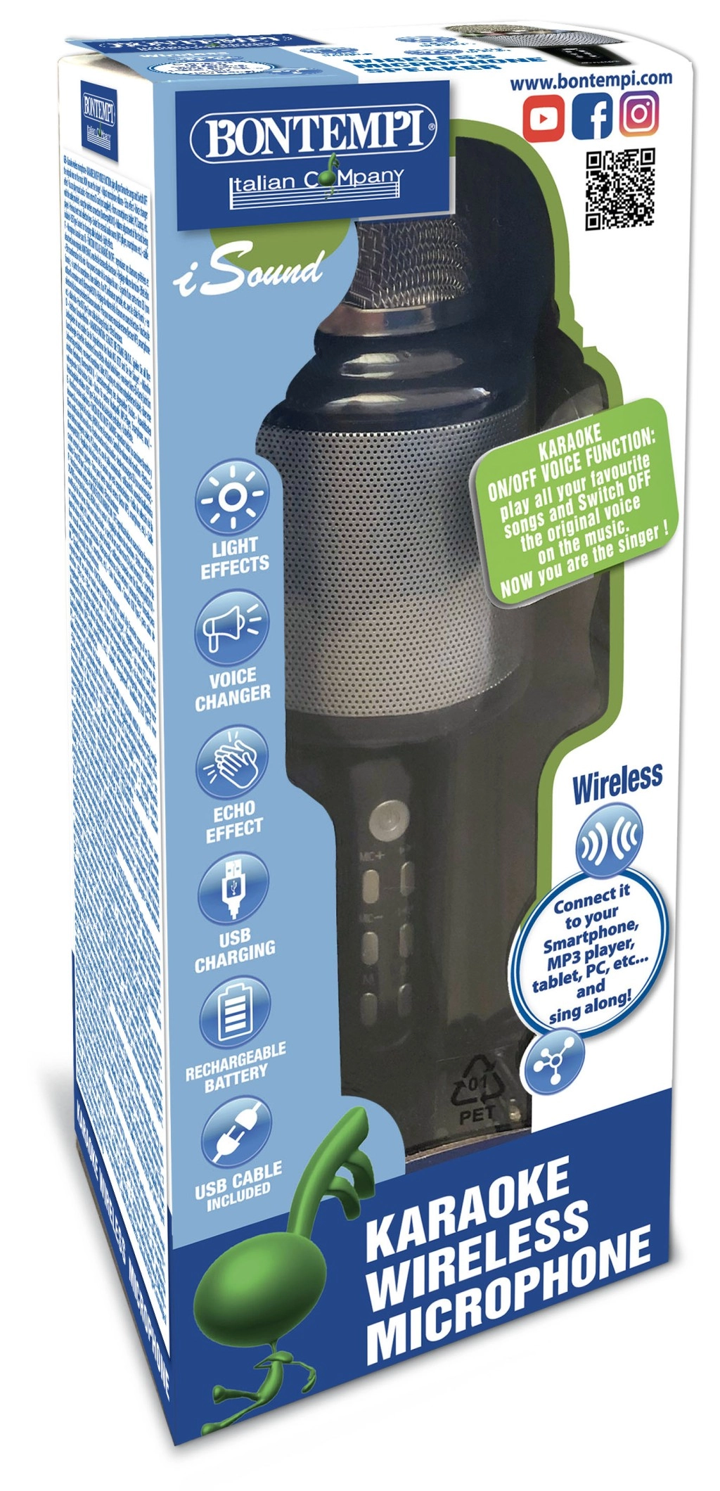 Bezdrátový karaoke mikrofon se světelnými efekty LEXIBOOK