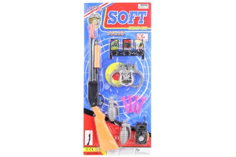 Dětská sada s puškou a doplňky na přísavky