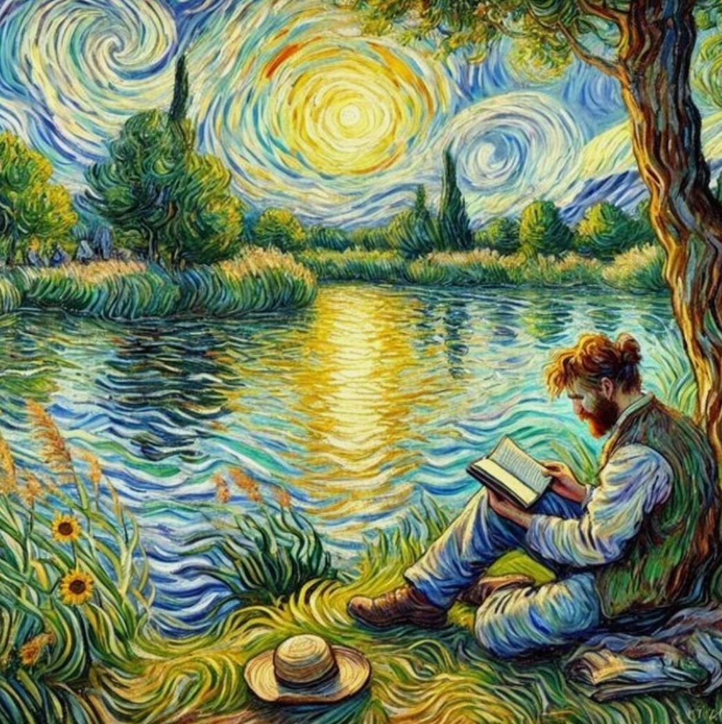 diamantové malování muž u jezera 30 × 40 cm