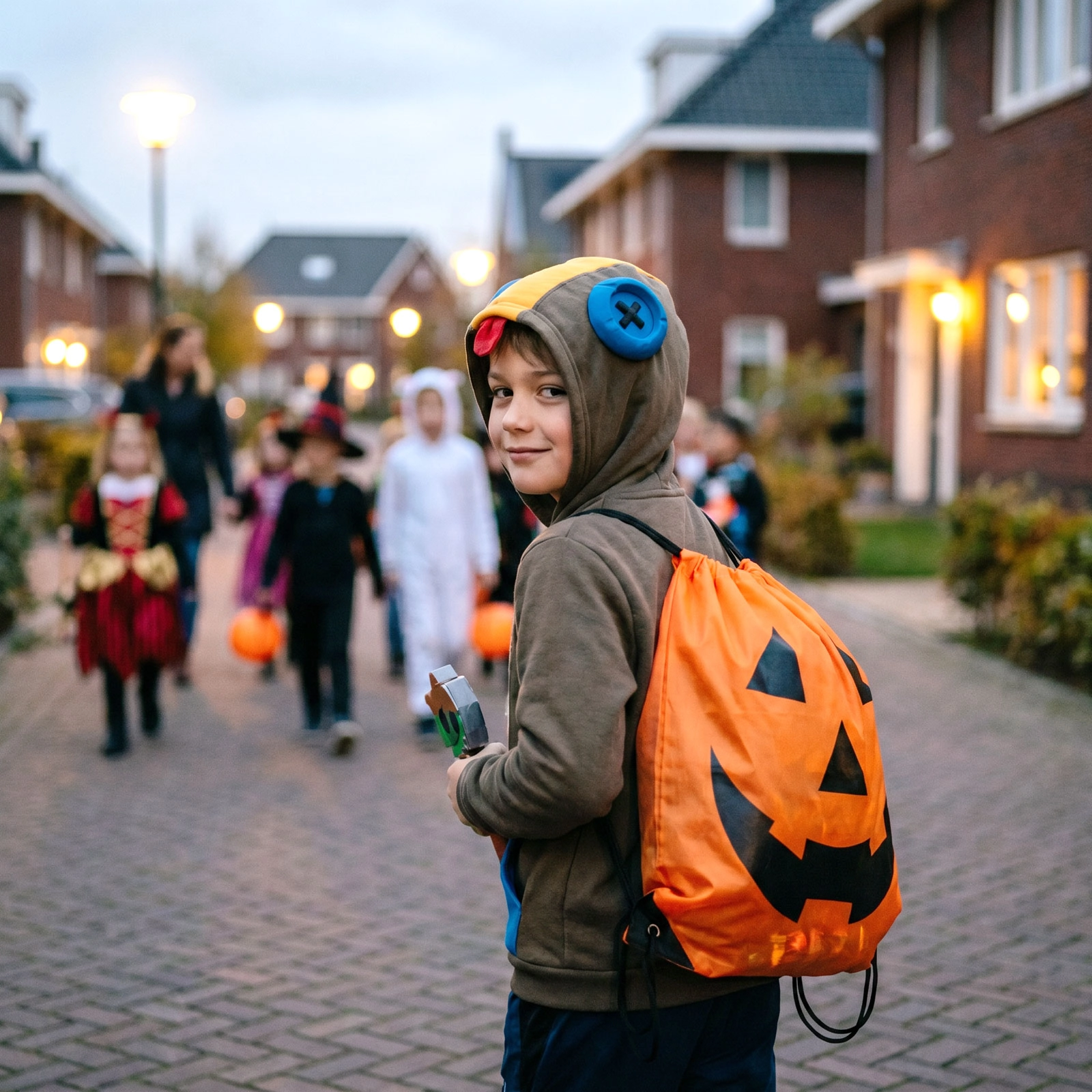 Halloweenský vak na záda s motivem dýně