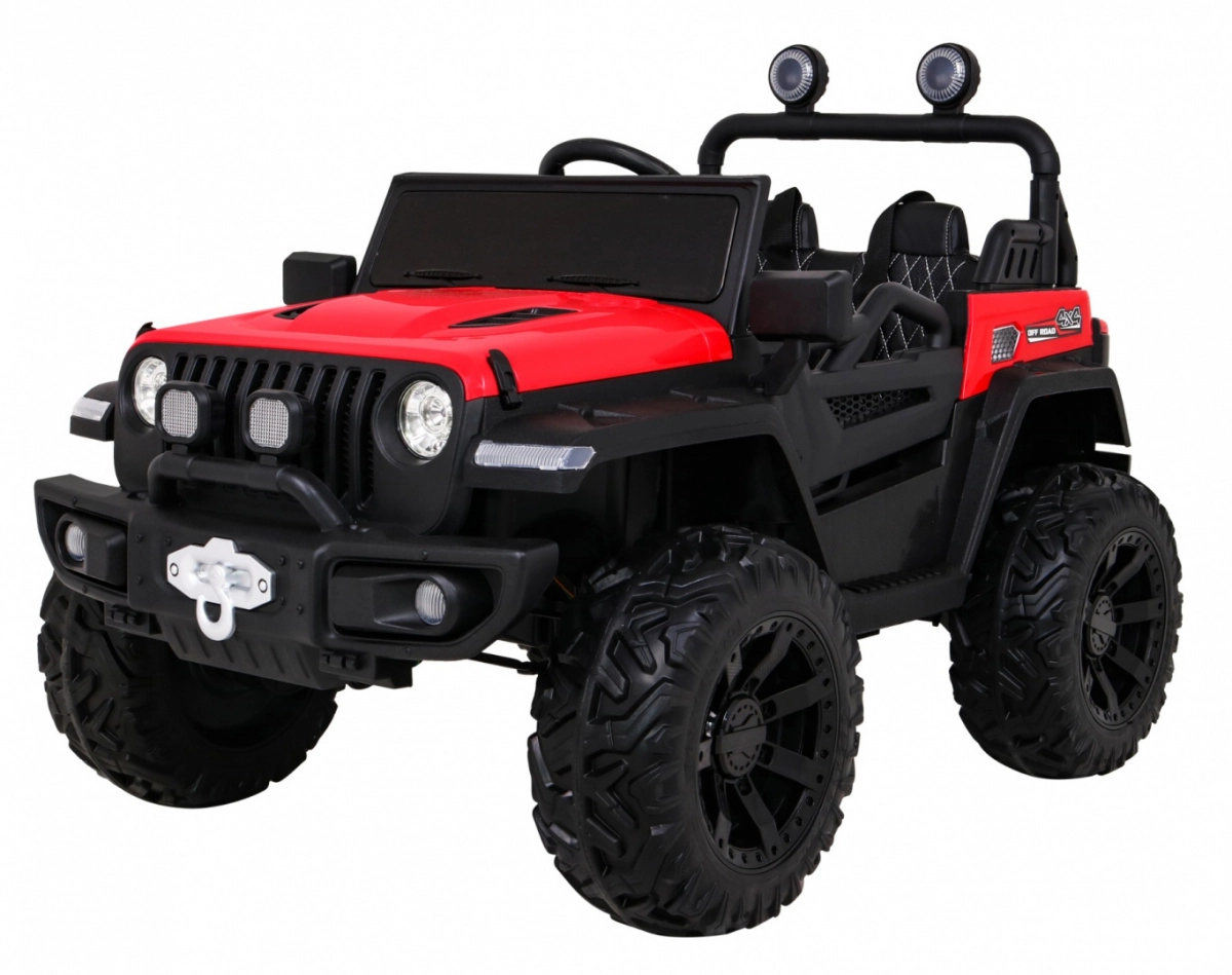 Levně Dětské elektrické auto Master of Terrain 4x4 – červené