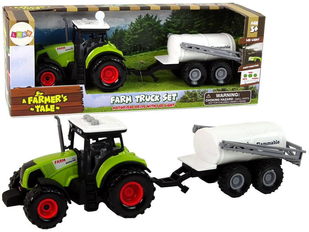 LEANToys Dětský traktor s cisternou Farm Car
