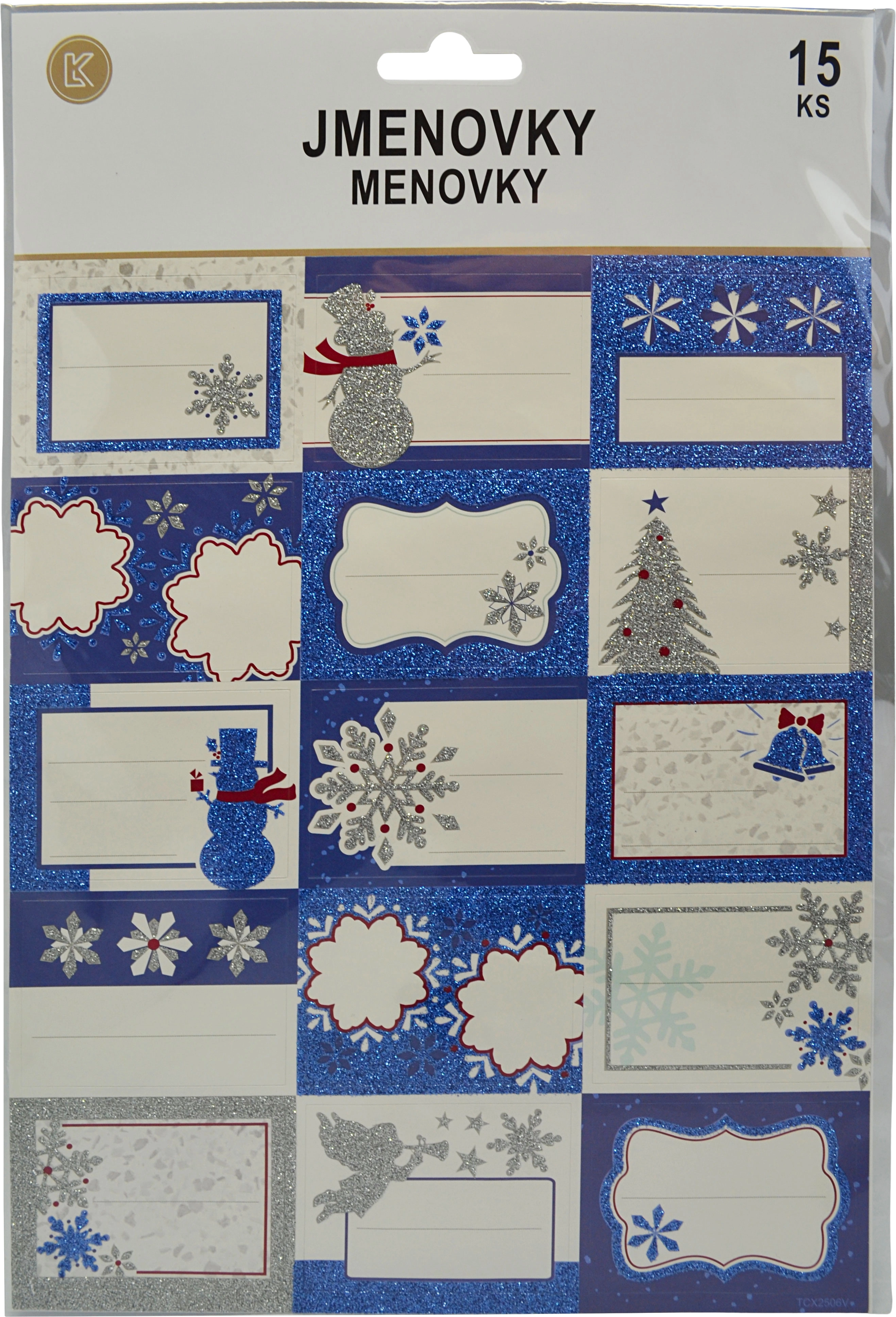 Samolepicí jmenovky na vánoční dárky