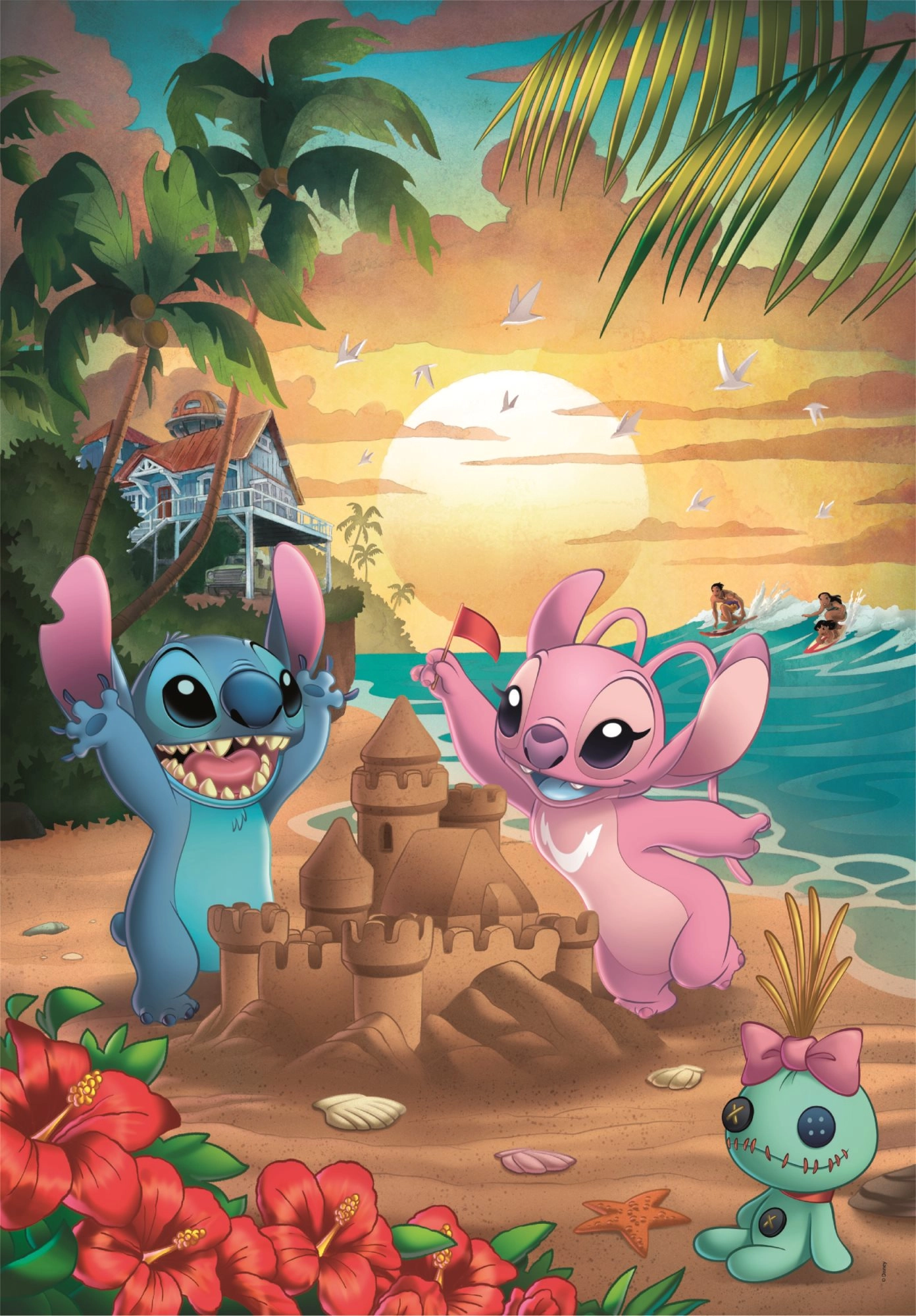 Clementoni - Puzzle 500 Disney LILO & STITCH - Stitch & Angel