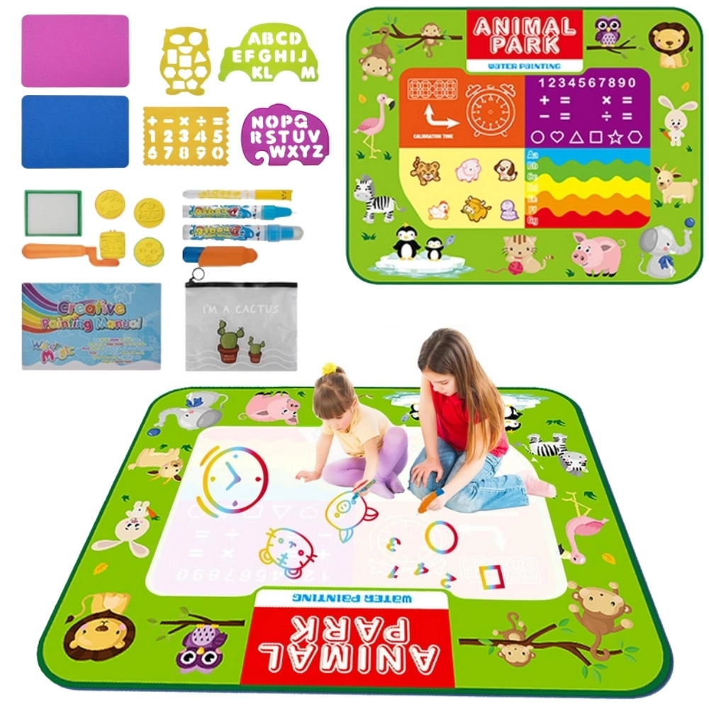 Woopie vodní malovací podložka 2v1 XXL oboustranná – zvířata