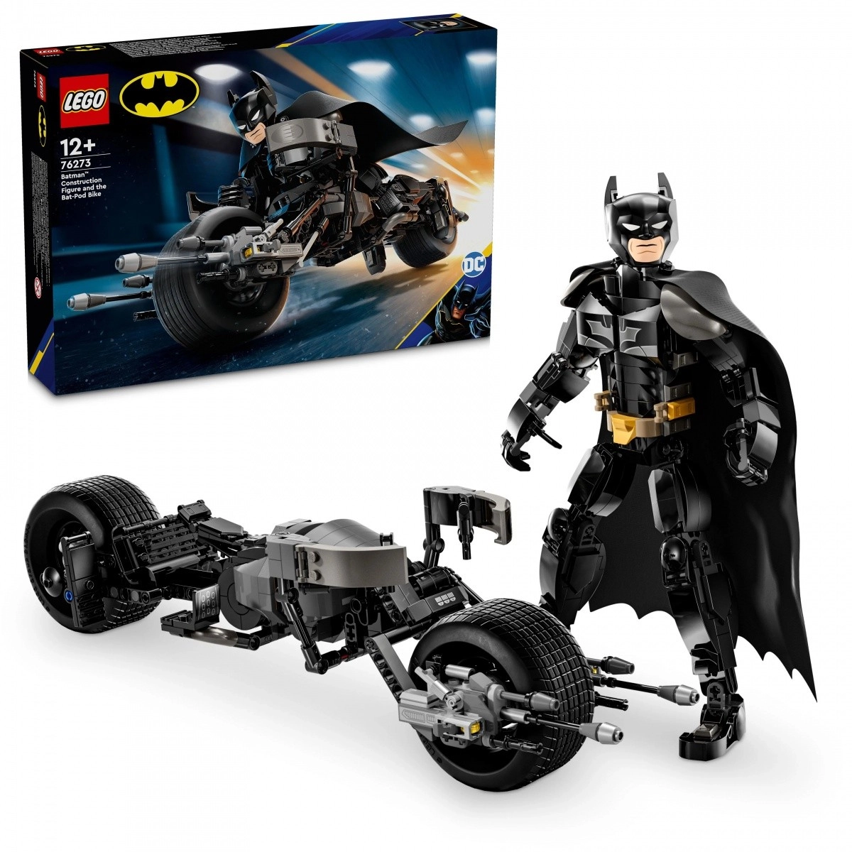 Levně LEGO® DC Batman™ 76273 Sestavitelná figurka: Batman™ a motorka Bat Pod