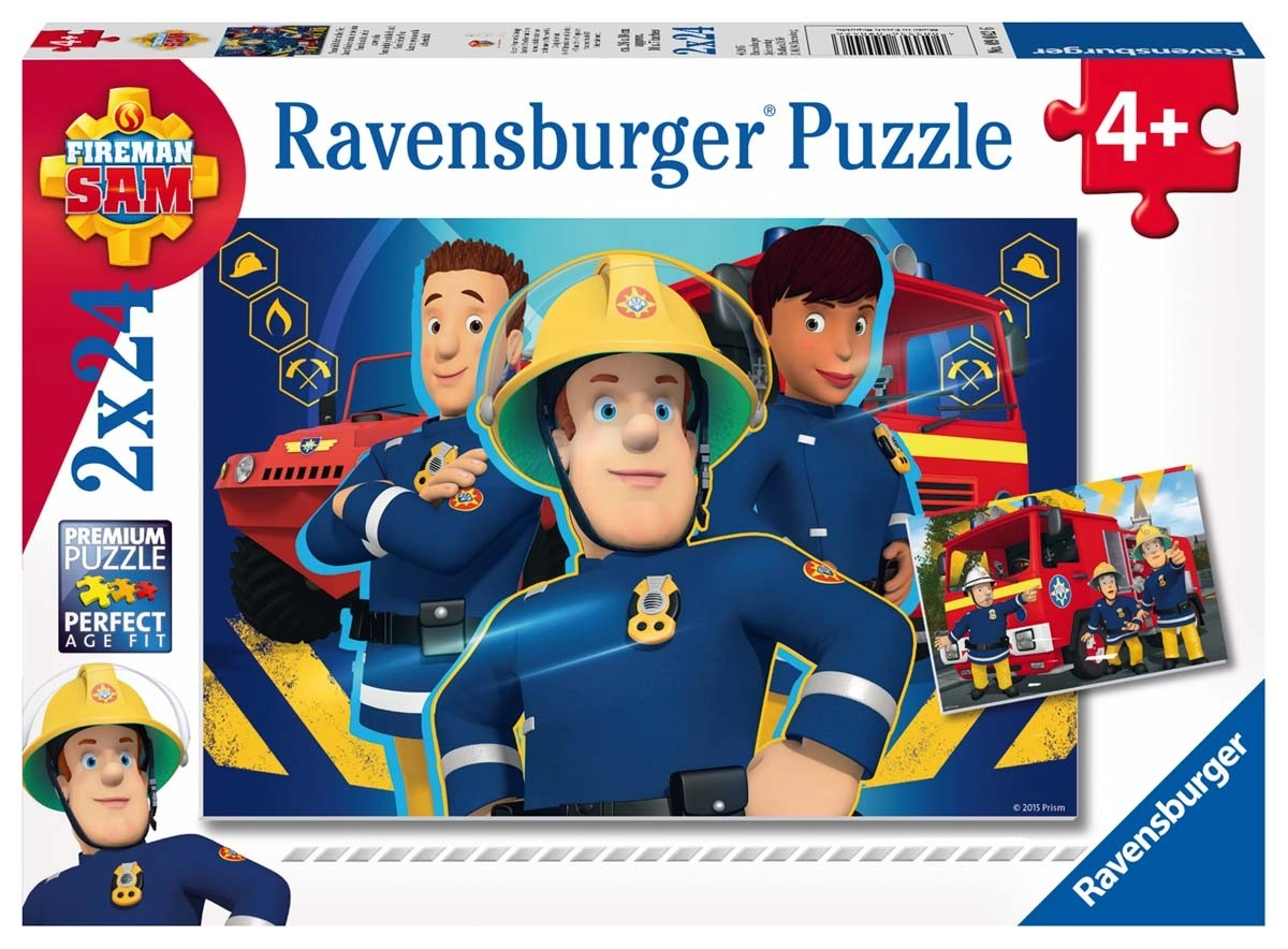Ravensburger puzzle Požárník Sam 2×24 dílků