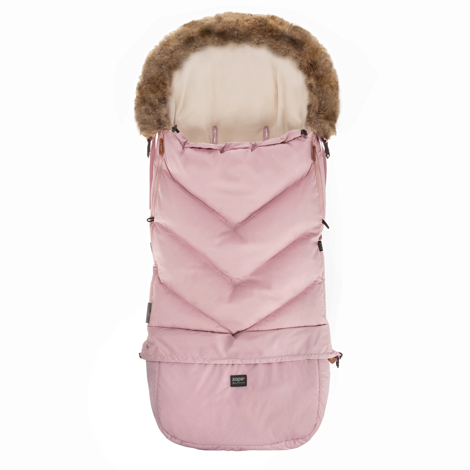 Zimní fusak Fluffy Combi Old Pink