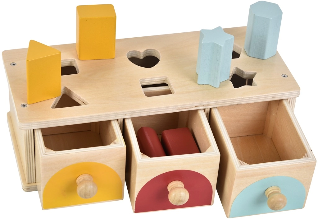 Dřevěné třídění tvarů se šuplíky 2Kids Toys