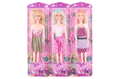 Panenka v barevných šatech 28 cm