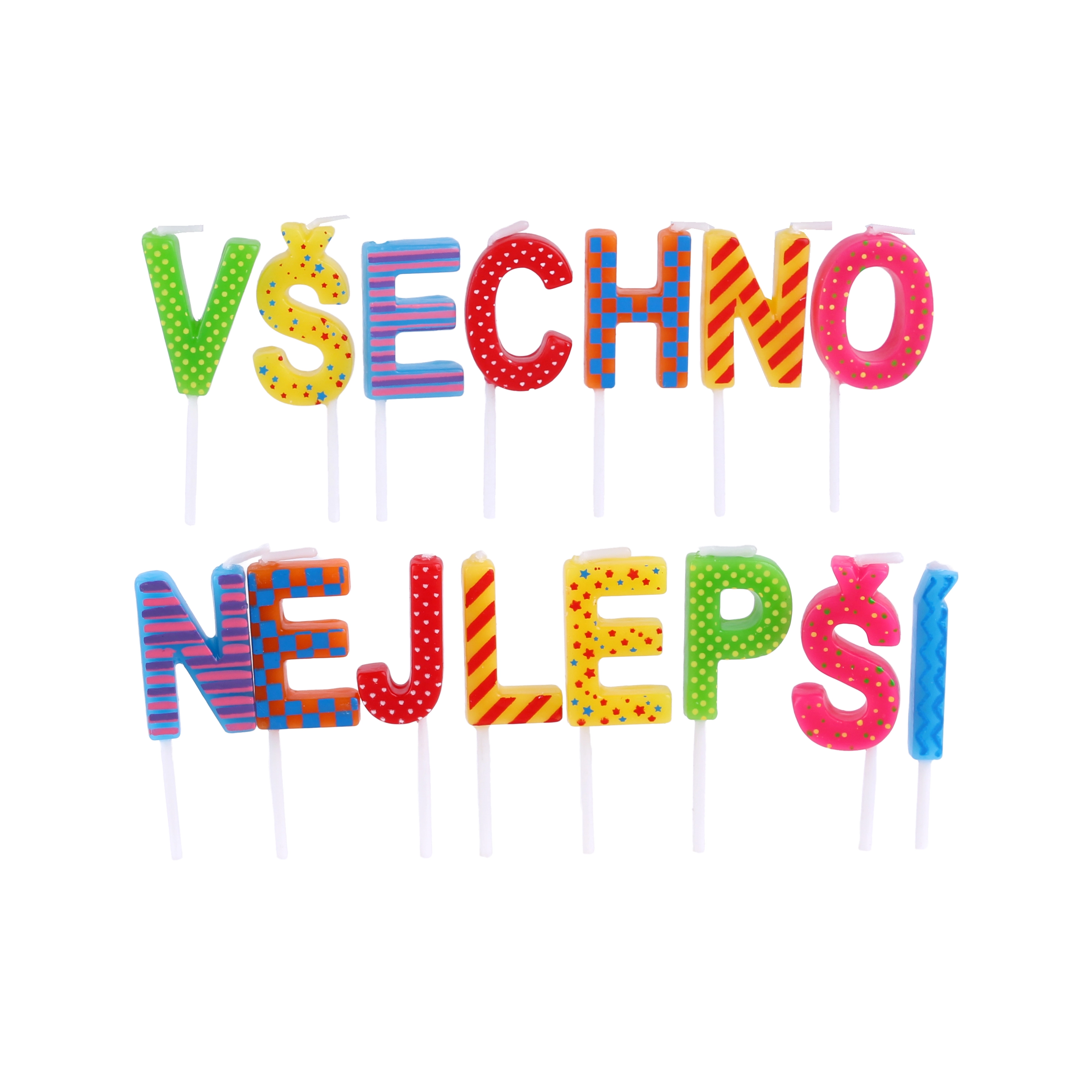 Levně Dortové svíčky zapichovací TORO všechno nejlepší