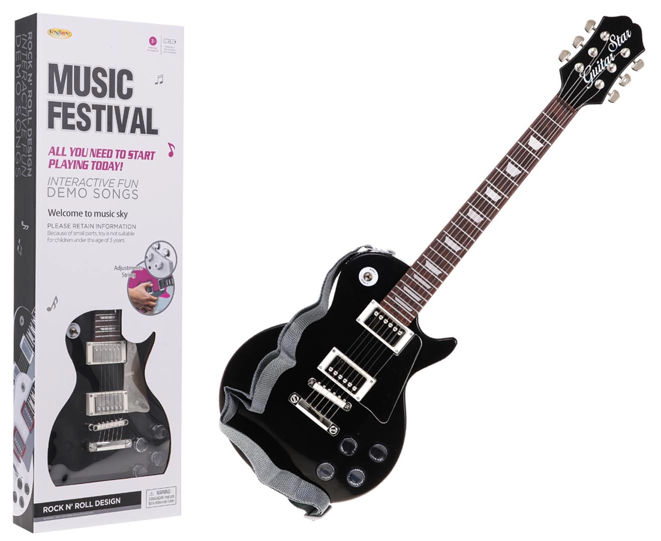 Sada kytara + mikrofon – Černá