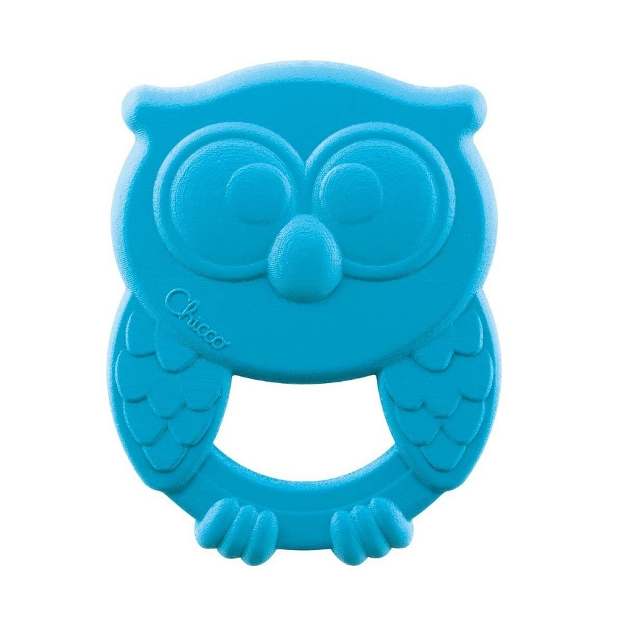 Chicco Eco+ Owly Teether kousátko Blue 3 m+ 1 ks