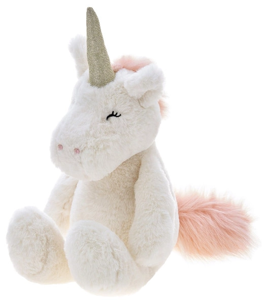 Plyšový jednorožec Alessio krémový 36 cm