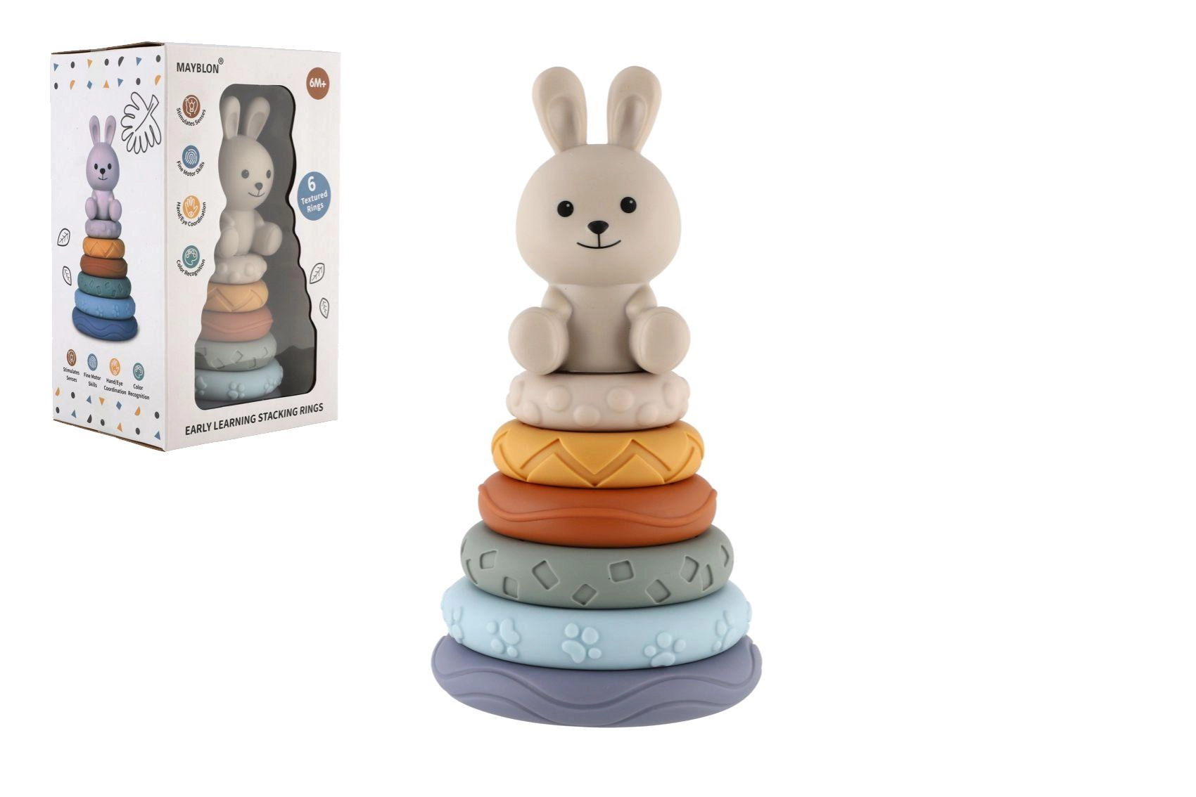 Stohovací pyramida se zajíčkem, 6+ měsíců