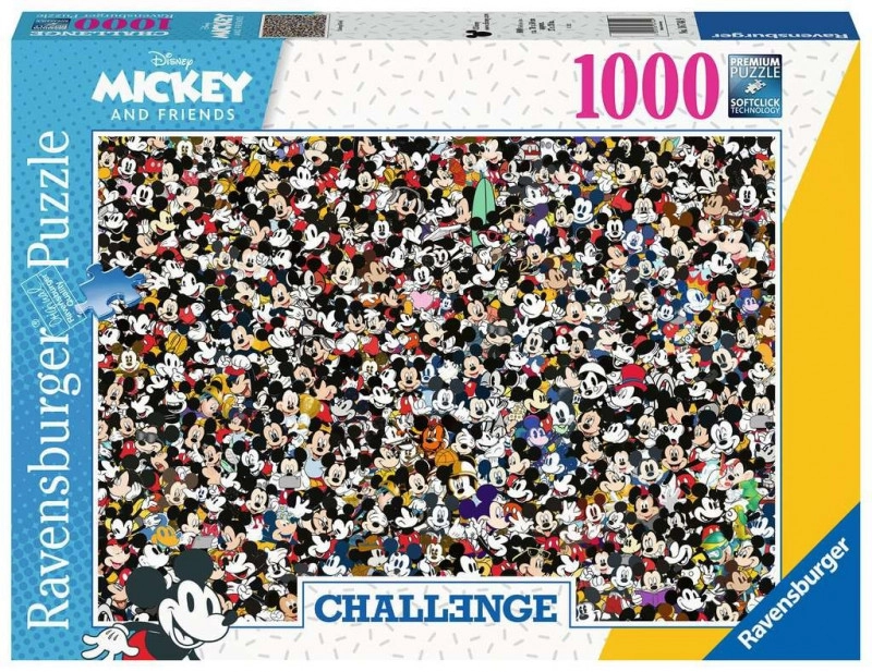 RAVENSBURGER Challenge: Mickey Mouse 1000 dílků
