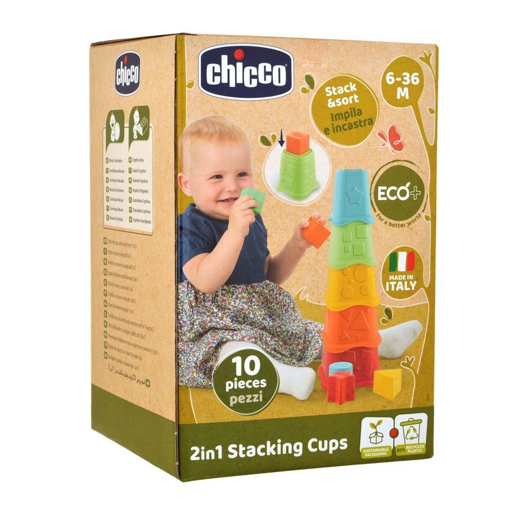 Levně Chicco Eco+ věž z hrnečků 2v1
