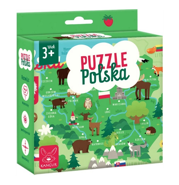 Puzzle mapa Polska pro děti 3+