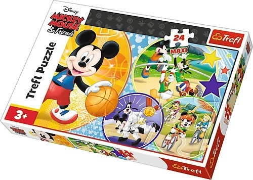 Trefl Mickey Mouse sportuje MAXI 24 dílků