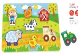 Levně Babu dřevěné puzzle farma