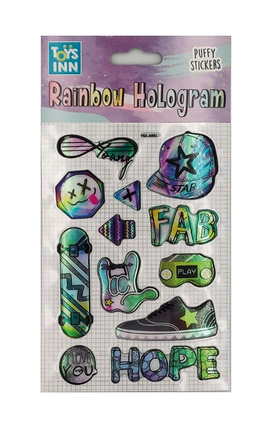 Holografické samolepky s duhovým efektem FAB