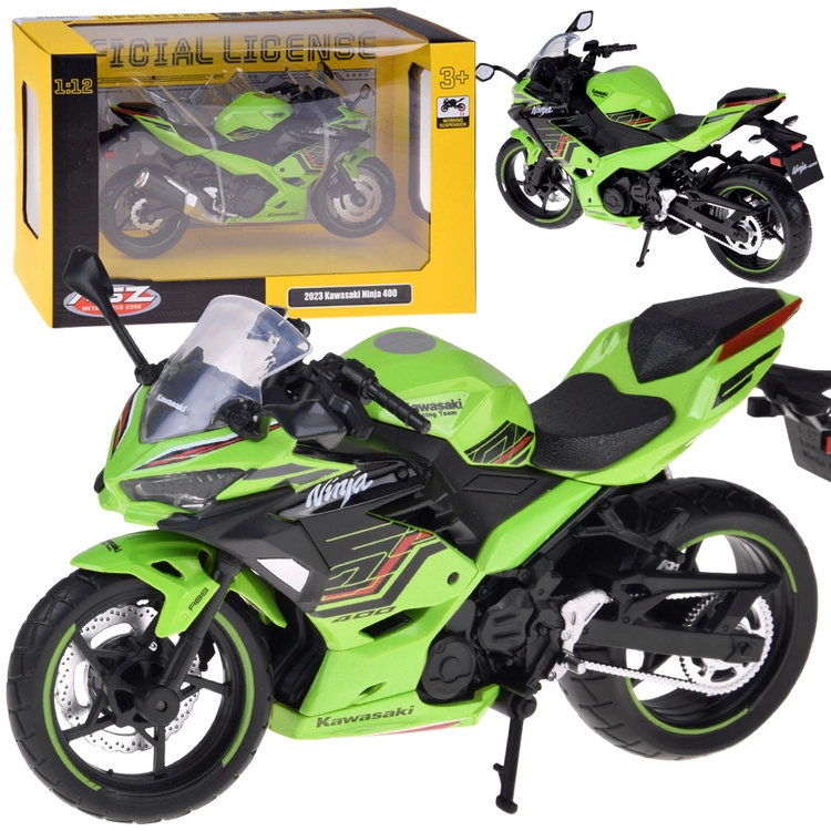Kawasaki Ninja 400 2023 – kovový model motocyklu 1:12