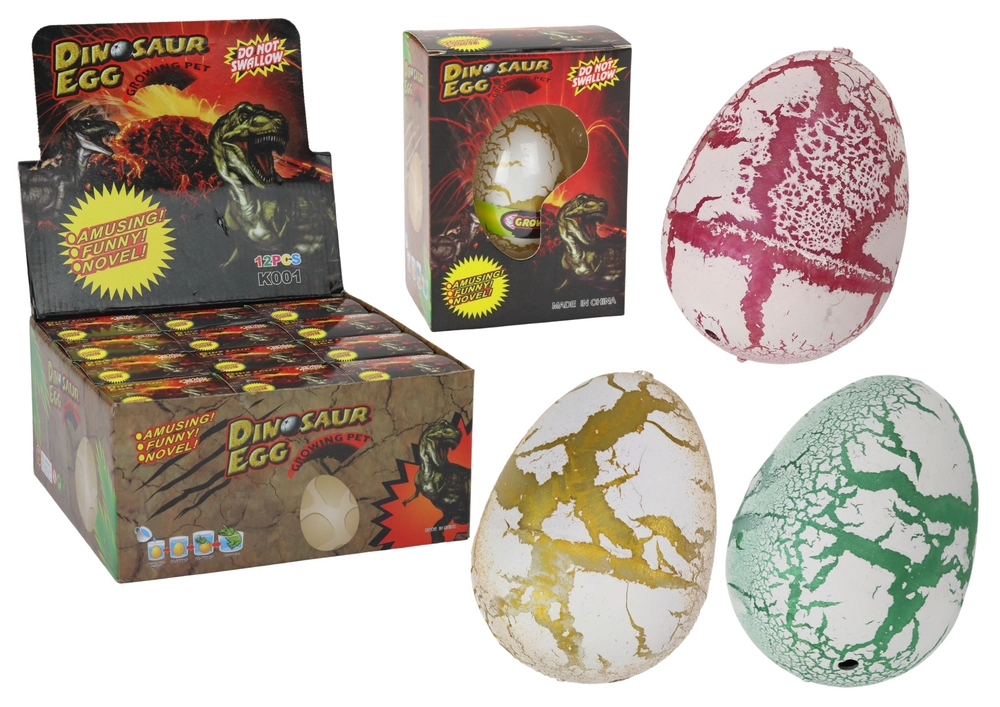 LEAN Toys Dinosauří vejce líhnoucí se ve vodě 6cm