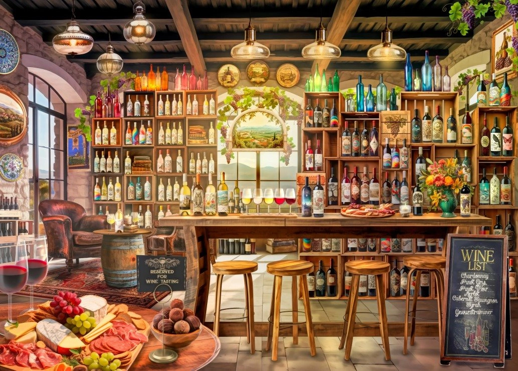 Bluebird puzzle Ochutnávka vín 500 dílků