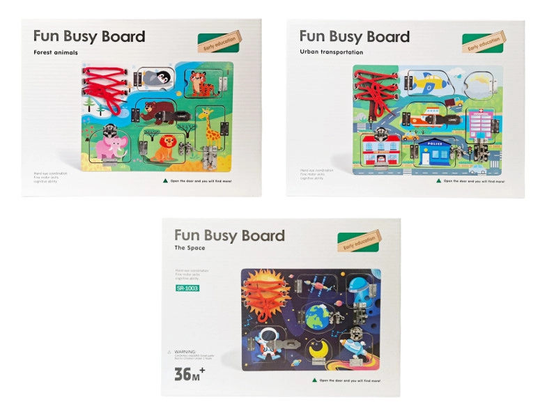 Dřevěná manipulační tabule – edukativní hračka