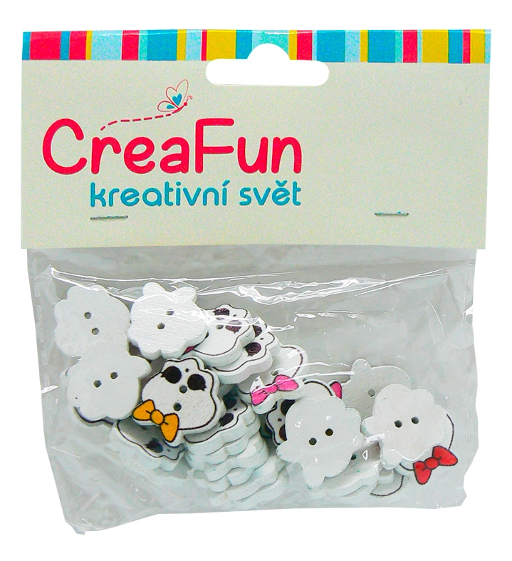 Barevné plastové lebky 18 mm, sada 30 ks