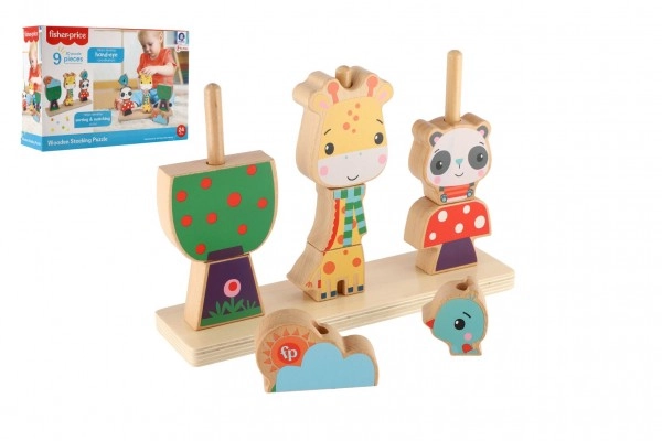 Levně Teddies Puzzle 3D dřevo 9 dílků v krabici 28x19x8cm