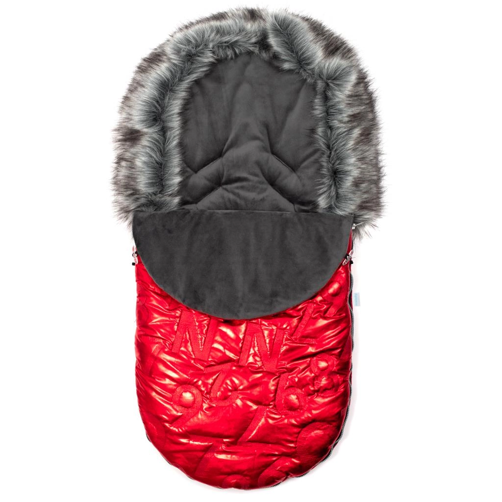 Luxusní zimní fusak s kožíškem New Baby, černý