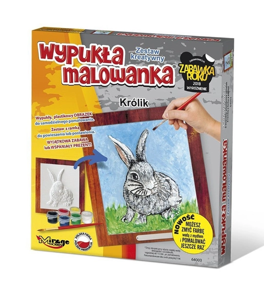 Vypouklá 3D malovanka – králík od MIRAGE HOBBY
