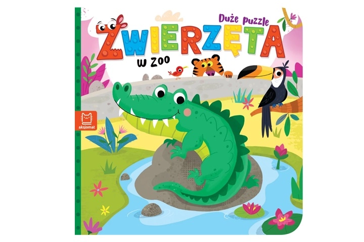 Zwierzęta w zoo – velké puzzle a knížka