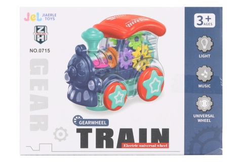 Plastová průhledná mašinka na baterie se světly a zvuky