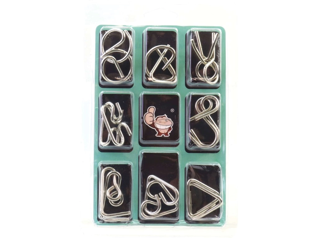 Kovový hlavolam – sada 3 logických hádanek pro děti i dospělé