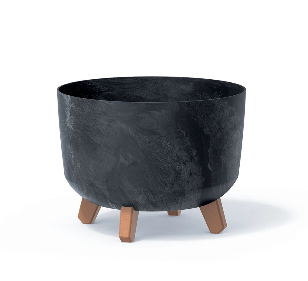 Prosperplast Květináč GRACIA BETON EFFECT 39 cm antracit