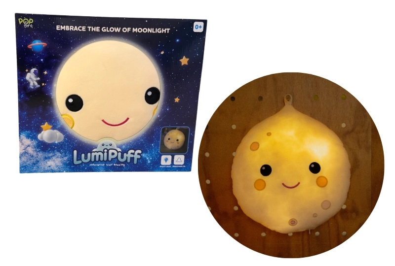 LumiPuff svítící polštář měsíc