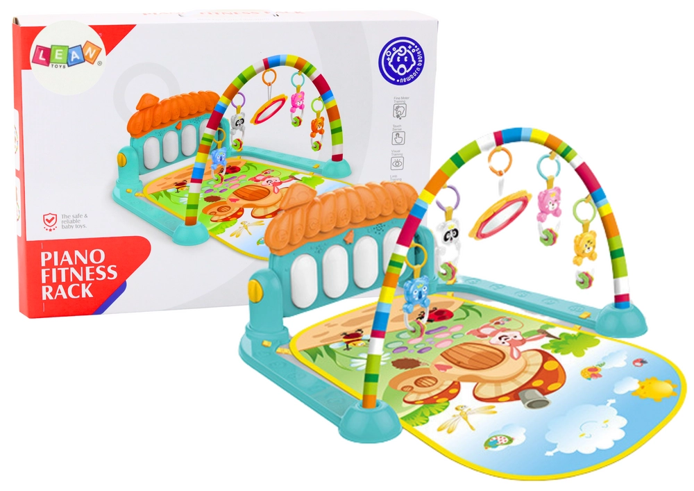 Barevná multifunkční gymnastická podložka pro kojence s piánkem