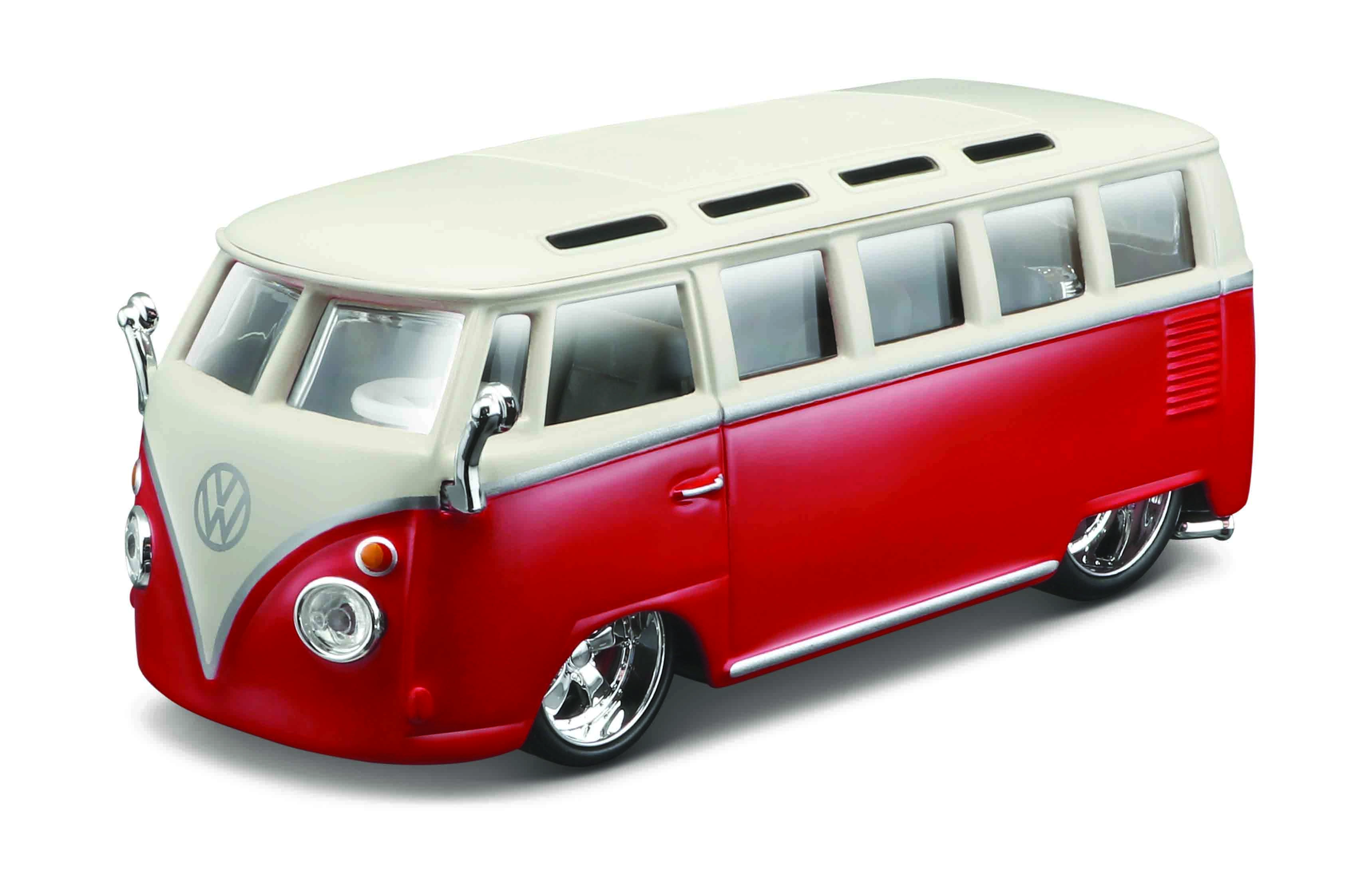 Levně Bburago Volkswagen Van Samba 1:32 červeno‑bílý model