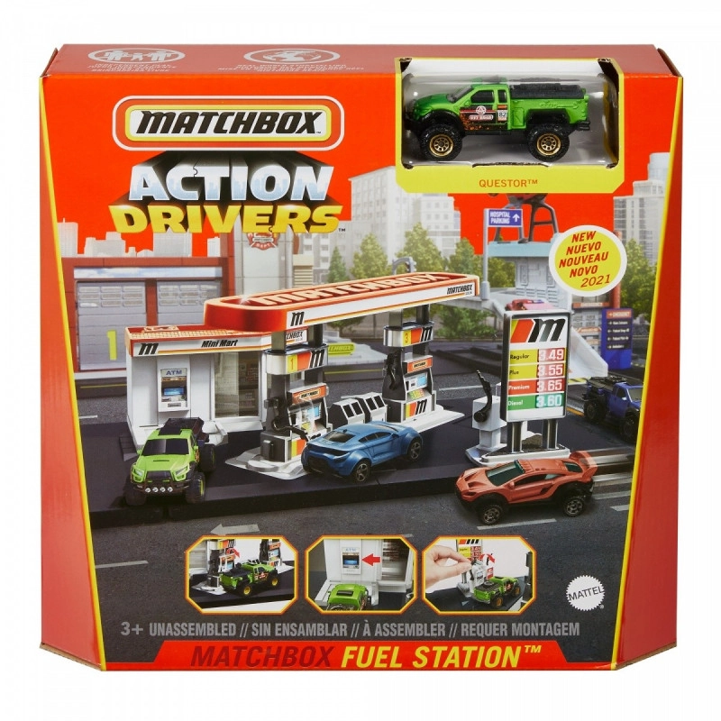 Matchbox Action Drivers čerpací stanice s autíčkem Questor