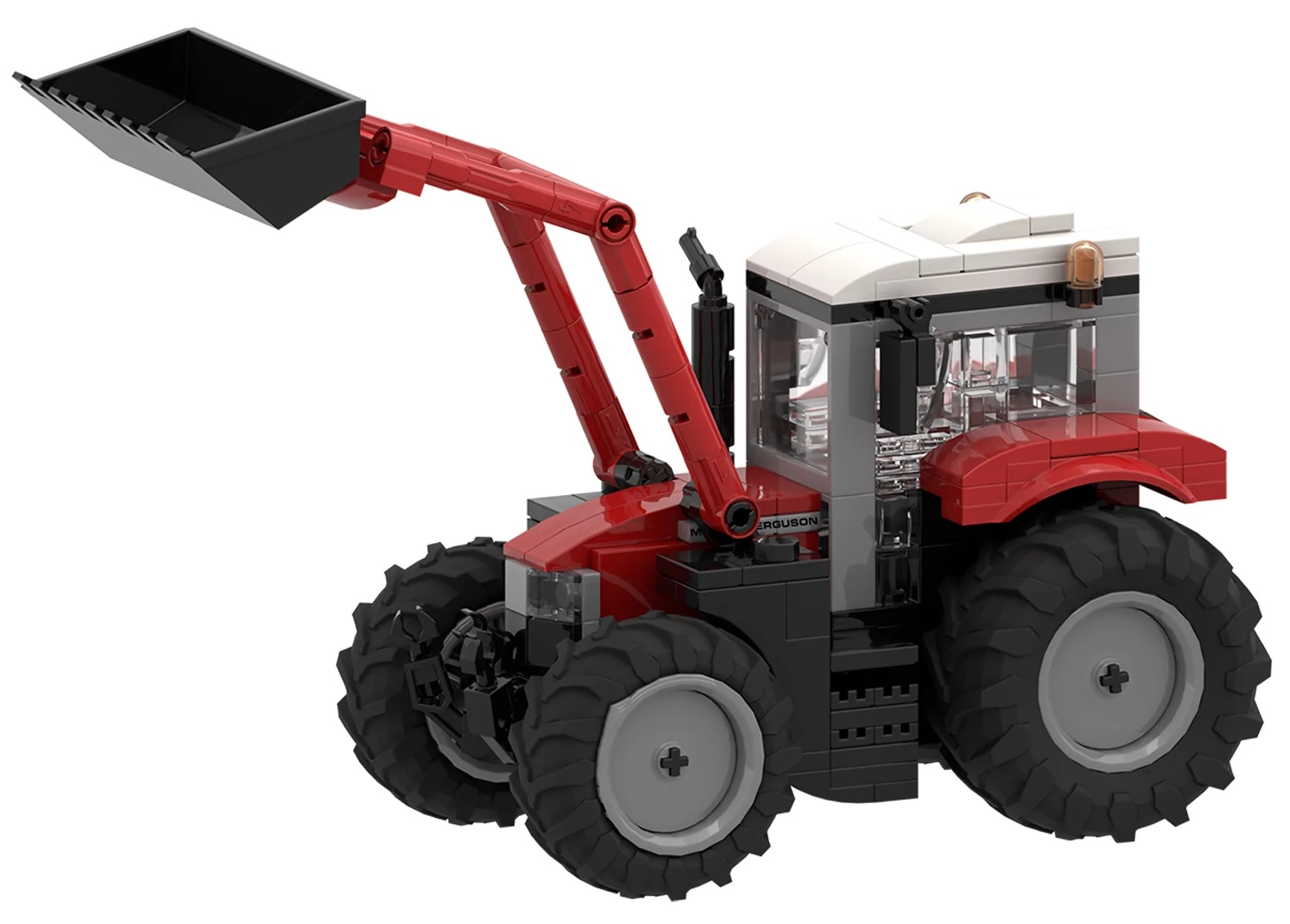 Brixies Plus traktor MASSEY FERGUSON 5S s čelním nakladačem stavebnice 269 dílků
