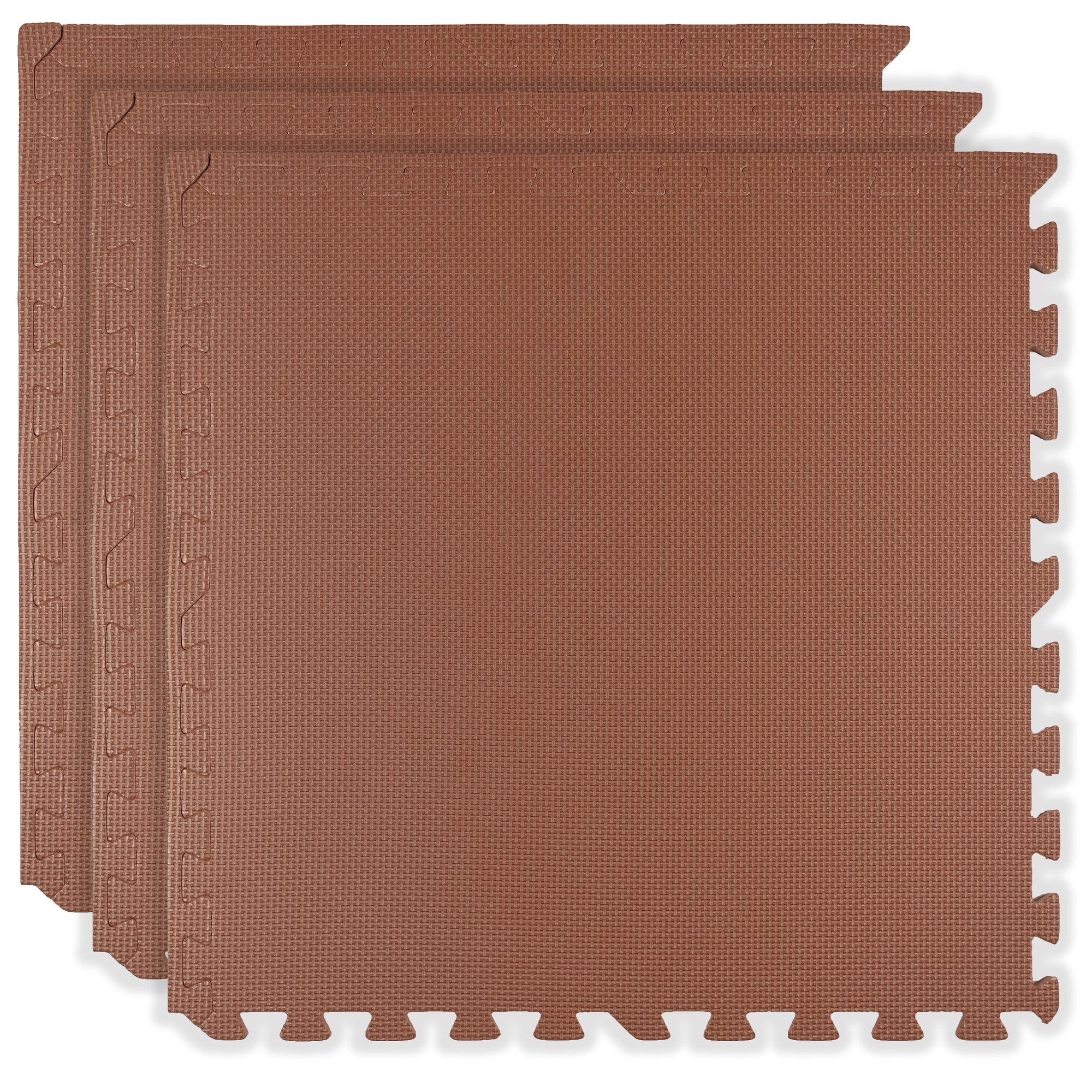 Pěnová podložka HUMBI 180 × 60 cm – velké voděodolné puzzle, bezpečné pro děti, 3 ks, cihlová