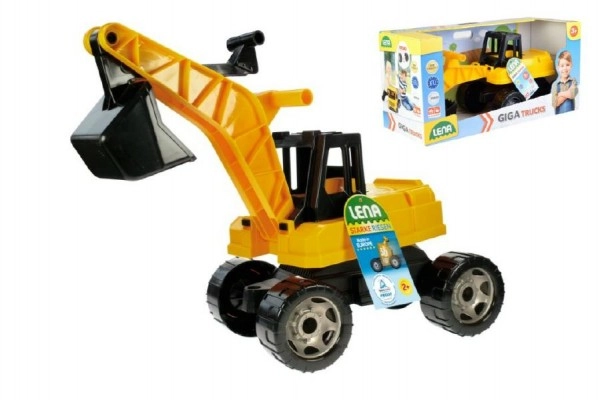 Levně Lena Bagr žlutočerný Giga Trucks plast 70 cm