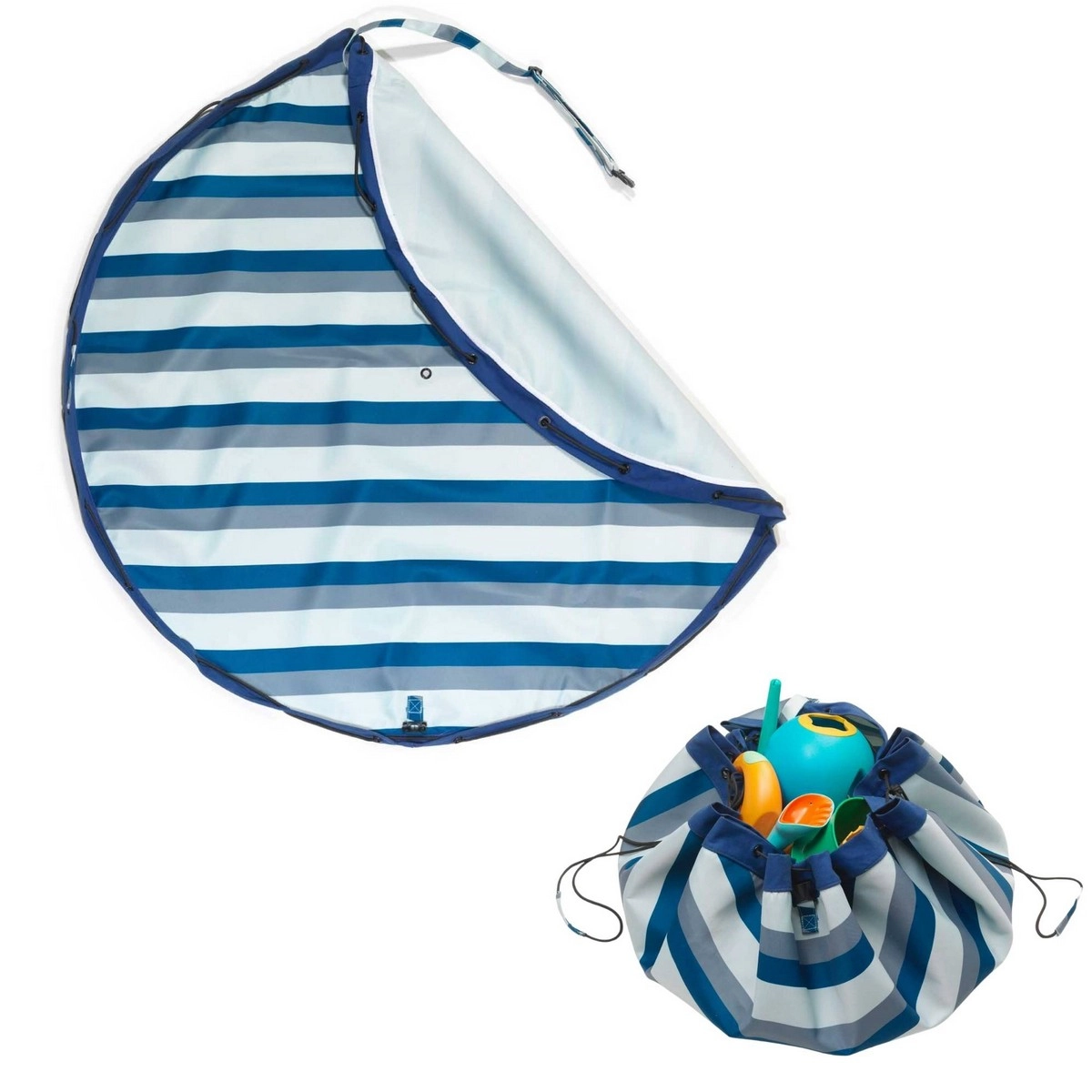 Play&Go Vak na hračky Outdoor Blue/Green stripes