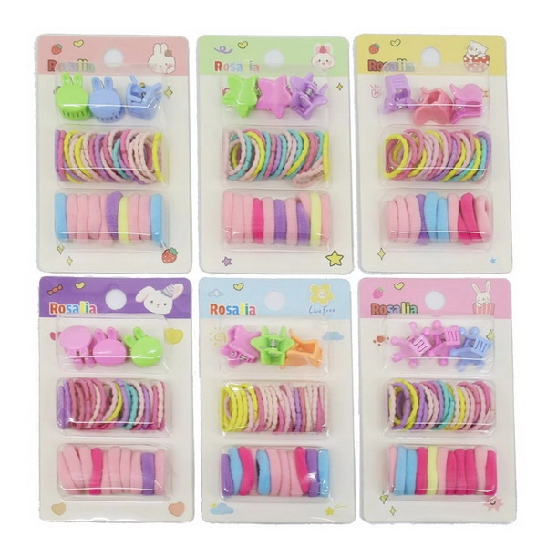 Sada doplňků do vlasů – gumičky a sponky