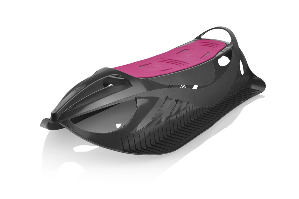 Plastkon Sáně Neon grip monster černo/růžová