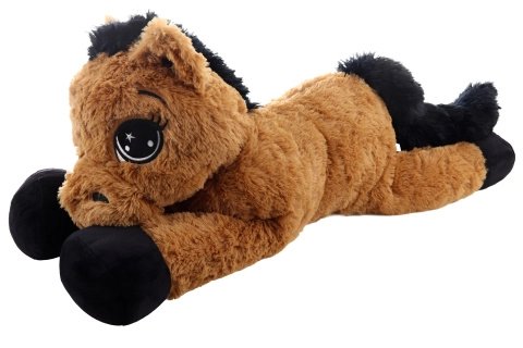 plyšový kůň hnědý 80 cm