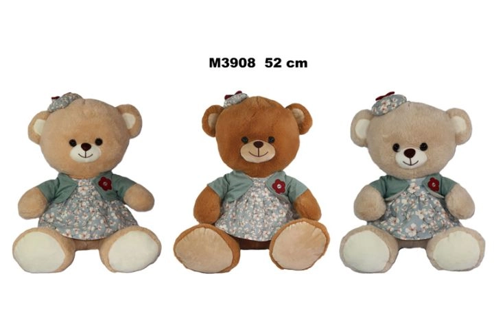 Plyšový medvídek v šatech 52 cm - 1 kus